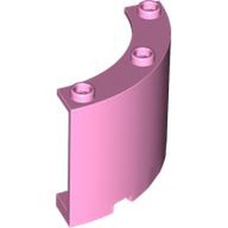 LEGO part 4041 Panel 4 x 4 x 3 Quarter Cylinder in Light Purple/ Bright Pink