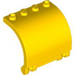 LEGO part 18910 Hinge Panel 3 x 4 x 3 Curved in Bright Yellow/ Yellow