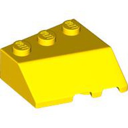 LEGO part 42862 LEFT ROOF TILE 3X3, DEG. 45/18/45 in Bright Yellow/ Yellow