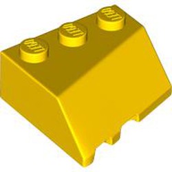 LEGO part 48165 RIGHT ROOF TILE 3X3, DEG. 45/18/45 in Bright Yellow/ Yellow