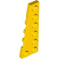 LEGO part 78443 Wedge Plate 6 x 2 Left in Bright Yellow/ Yellow