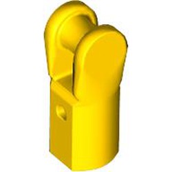 LEGO part 23443 Bar Holder with Hole and Bar Handle in Bright Yellow/ Yellow