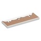 Tile 2 x 6 with White Cream on Medium Nougat Background print