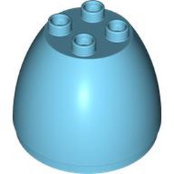 LEGO part 5895 Duplo Egg, Top 4 x 4 x 2 1 / 2 in Medium Azure