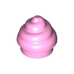 LEGO part 53119 Plate Round 1 x 1 Swirled Top / Poo in Light Purple/ Bright Pink