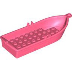 LEGO part 21301 Boat / Rowing Boat 14 x 5 x 2 with Oarlocks [No Hollow Inside Studs] in Vibrant Coral/ Coral