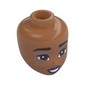 Minidoll Head, Black Eyebrows, Dark Purple Eyes, Lips, Metal Pink/Blue Eyeshadow, Glitter