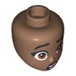 Minidoll Head, Black Eyebrows, Brown Eyes, Dark Red Lips, Open Mouth Disgusted, Tongue Sticking Out