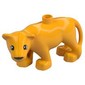 Duplo Animal Lion Adult Female with Head turned Left with Black Eyes print