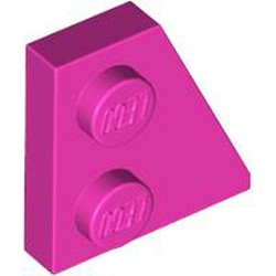 LEGO part 24307 RIGHT PLATE 2x2 27DEG in Bright Purple/ Dark Pink