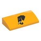 Slope Brick Curved 2 x 4 x 2/3 No Studs with Black Elephant Head print