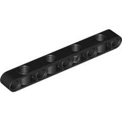 LEGO part 6612 Technic Beam 1 x 9 Thick with Alternating Holes in Black
