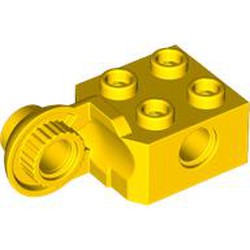 LEGO part 48454 BRICK 2X2 Ø4.85 VERTIC. SNAP in Bright Yellow/ Yellow