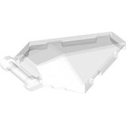 LEGO part 27262 Windscreen 6 x 4 x 1 Hexagonal with Handle in Transparent/ Trans-Clear