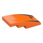 Slope Curved 4 x 2 No Studs with McLaren Logo, Silver/Black Stripes print