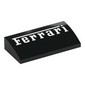Slope Brick Curved 2 x 4 x 2/3 No Studs with White 'Ferrari' print