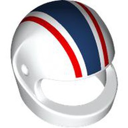 LEGO part 2446pr0062 Helmet, Standard with print in White