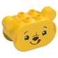 Duplo Brick 2 x 4 x 2 Rounded Ends with Ears and Pooh Print