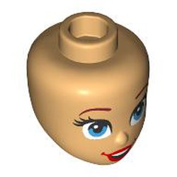 LEGO part 92198pr0066 Minidoll Head in Warm Tan