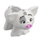 Animal, Pig, Small with Bright Light Pink Snout, Light Bluish Grey Spots, Happy (Pua)