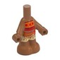 Microdoll Body Pants with Red/Orange Top, Tan Pants print