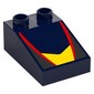 Duplo Brick 3 x 2 Slope 33° with Black, Red, and Yellow Panels print
