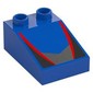 Duplo Brick 3 x 2 Slope 33° with Black, Red, and Gray Panels print