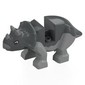 Animal, Dinosaur, Triceratops Small with Light Bluish Grey Legs, Horns, Mouth, Black Eyes print