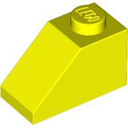 LEGO part 3040b Slope 45° 2 x 1 with Bottom Pin in Vibrant Yellow