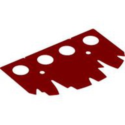 LEGO part 110633 Hipwear Skirt, Jagged in Bright Red/ Red