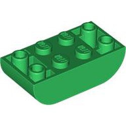 LEGO part 5174 Brick Curved Double 2 x 4 Inverted in Dark Green/ Green