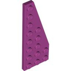 LEGO part 50304 Wedge Plate 8 x 3, 22° Right in Bright Reddish Violet/ Magenta