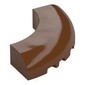 Brick Round Corner 5 x 5 x 1 Curved, Bottom Cut Outs, No Studs, 9 Bottom Tubes