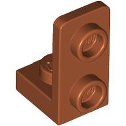 LEGO part 73825 Bracket 1 x 1 - 1 x 2 Inverted in Dark Orange