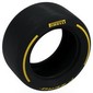 Tyre 81.6 x 44 Slick with Yellow 'PIRELLI', 'P ZERO' print