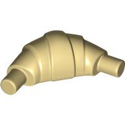 LEGO part 67338 Food Croissant - Flat Ends in Brick Yellow/ Tan