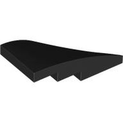 LEGO part 6930 Slope Curved 4 x 2 with Stud Notch Left in Black