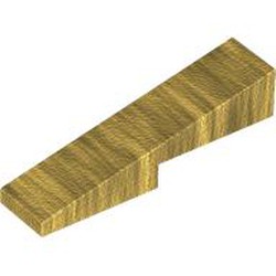 LEGO part 5654 Slope 1 x 4 with 1 x 2 Cutout in Warm Gold/ Pearl Gold