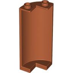 LEGO part 30987 Cylinder Quarter 2 x 2 x 5 (Wall) in Dark Orange