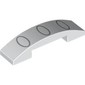 Slope Curved 4 x 1 Double with No Studs with Silver Ovals print