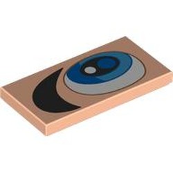 LEGO part 87079pr9864 Tile 2 x 4 with print in Light Nougat