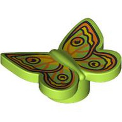 LEGO part 80674pr0006 Insect, Butterfly with print in Bright Yellowish Green/ Lime