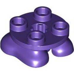 LEGO part 66858 Feet, 2 x 2 x 2/3 with 4 Studs on Top in Medium Lilac/ Dark Purple