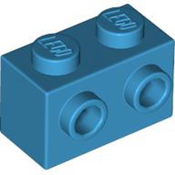 LEGO part 11211 Brick Special 1 x 2 with 2 Studs on 1 Side in Dark Azure