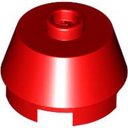 LEGO part 98100 Brick Round 2 x 2 Truncated Cone in Bright Red/ Red