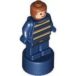 LEGO part 90398pr0073 Minifig Trophy Statuette with print in Earth Blue/ Dark Blue