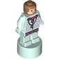 Minifig Trophy Statuette, Lavender Brown, Light Aqua Outfit