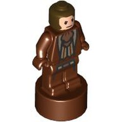 LEGO part 90398pr0064 Minifig Trophy Statuette with print in Reddish Brown