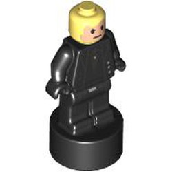 LEGO part 90398pr0075 Minifig Trophy Statuette with print in Black