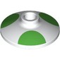 Dish 2 x 2 Inverted [Radar] with Bright Green Circles, Yoshi Egg print